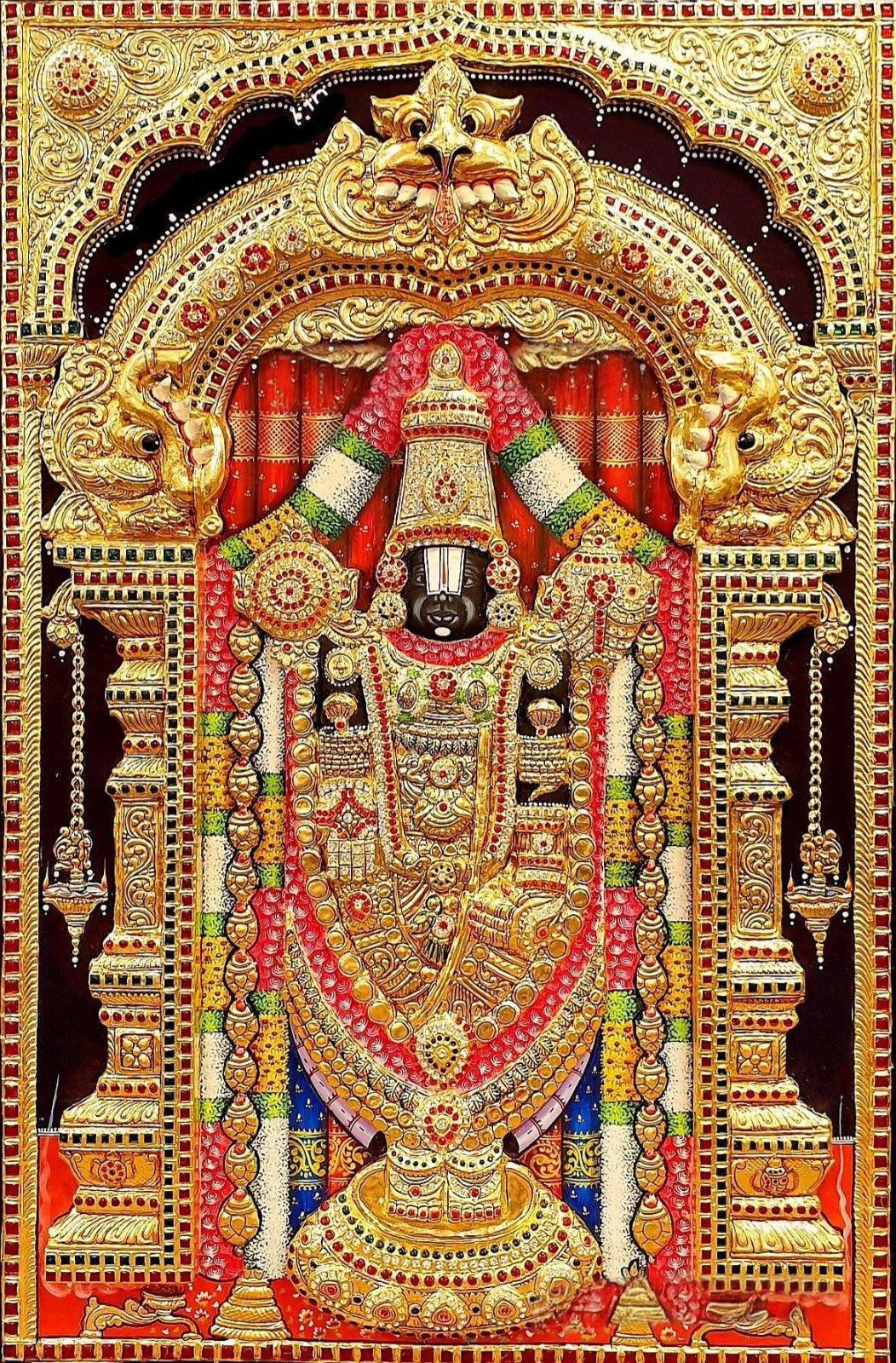 Sri Venkateswara in Thanjavur Art Style