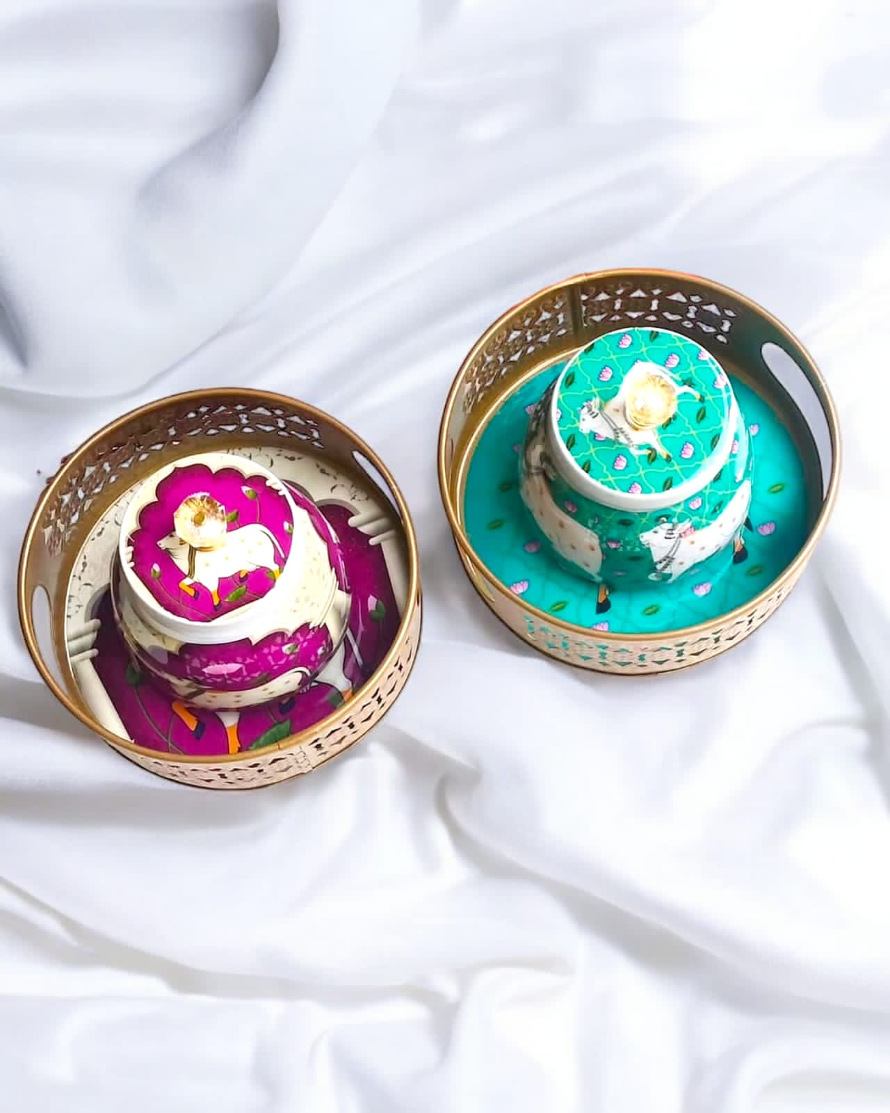 Charming 4-Inch Tray with 4-Inch Jar