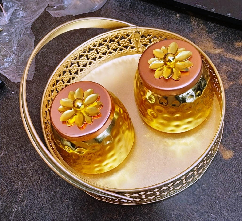 8inch Tray with 4 inch Jars