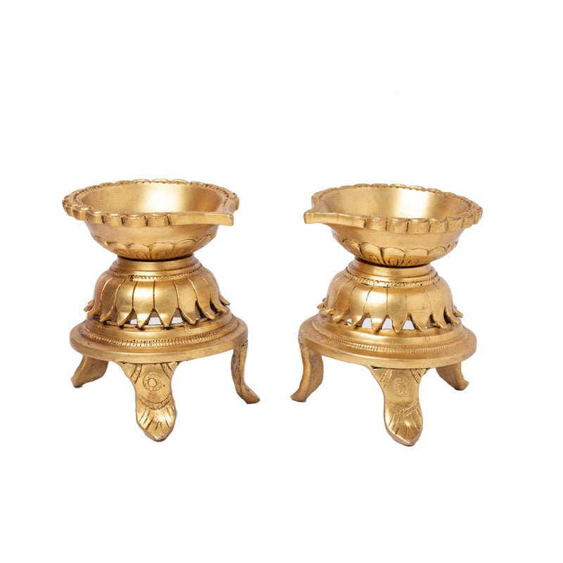 Plain Diya Set